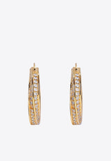 Crystal Haze Jewelry Heritage Grande Paved Hoop Earrings Gold HERITAGEHOOPS GRANDE PAVÃˆGOLD