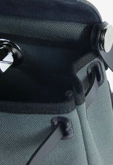 Mini Herbag Zip 20 in Vert Mangrove Canvas and Hunter Leather with Palladium Hardware