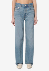 Haikure Korea Straight Jeans Blue HEW03185DF144DE/Q_HAIKU-L0877