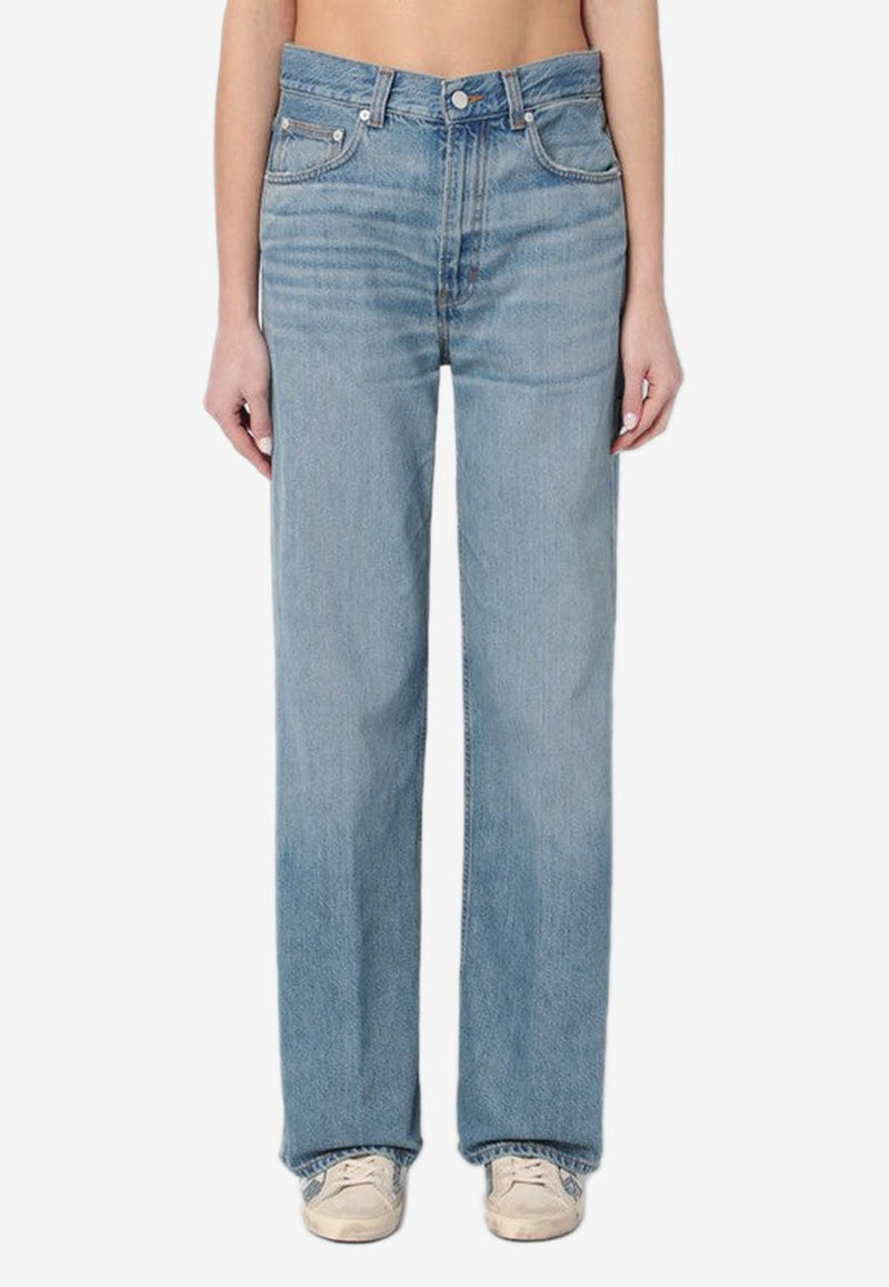 Haikure Korea Straight Jeans Blue HEW03185DF144DE/Q_HAIKU-L0877