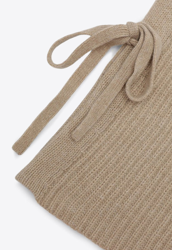 HALFBOY Wool and Cashmere Ribbed Cap  Beige HFW241WABL107/P_HALF-031