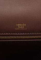 Hermès Kelly 25 in Moka Toile H and Swift Leather with Gold Hardware