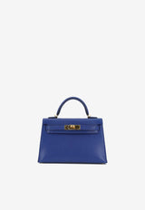 Hermès Mini Kelly II 20 in Blue Royal Chevre with Gold Hardware
