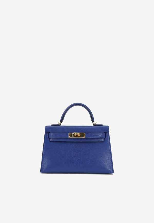Hermès Mini Kelly II 20 in Blue Royal Chevre with Gold Hardware