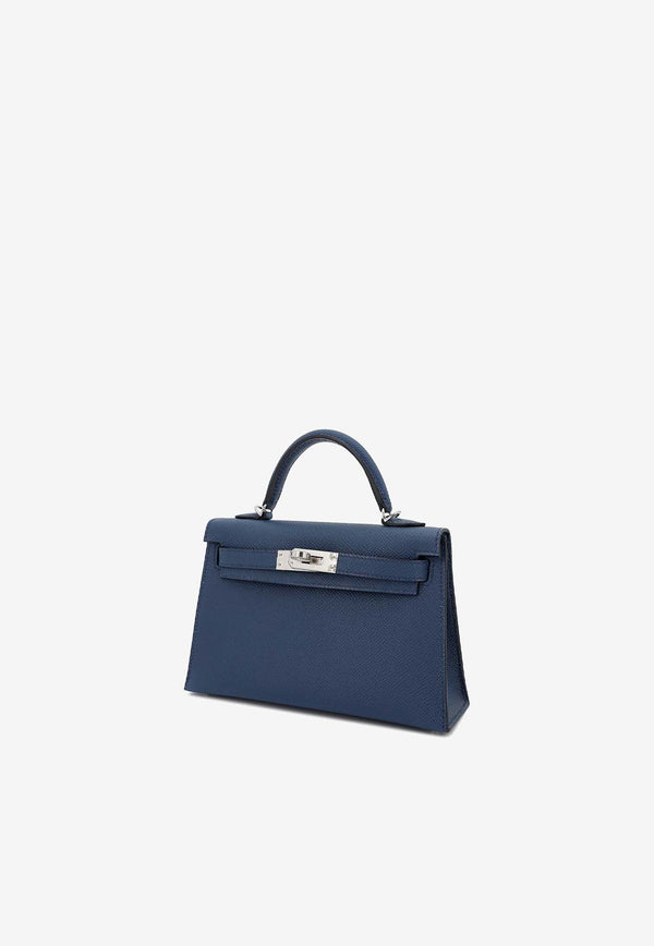 Hermès Mini Kelly II 20 in Bleu de Prusse Epsom with Palladium Hardware