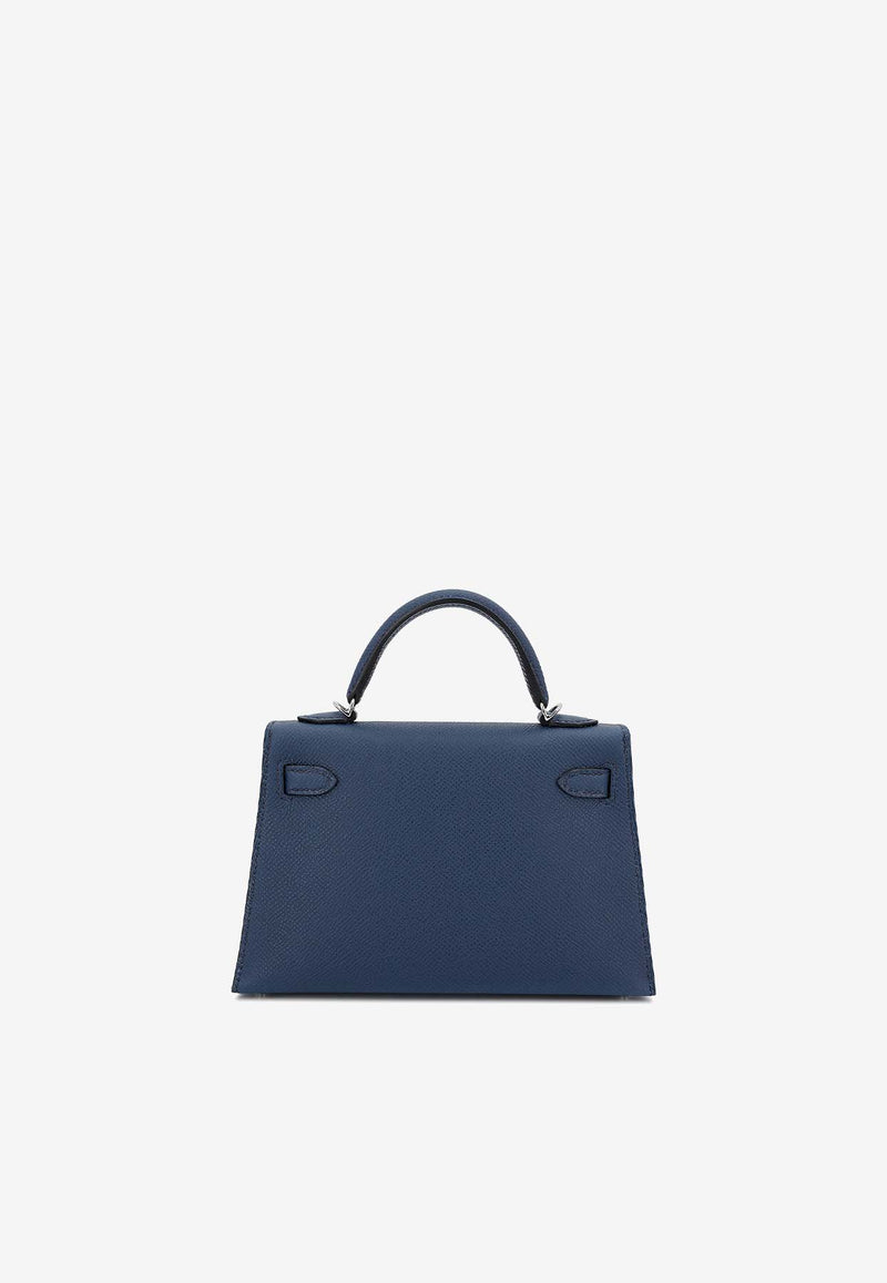 Hermès Mini Kelly II 20 in Bleu de Prusse Epsom with Palladium Hardware