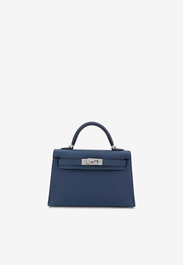 Hermès Mini Kelly II 20 in Bleu de Prusse Epsom with Palladium Hardware