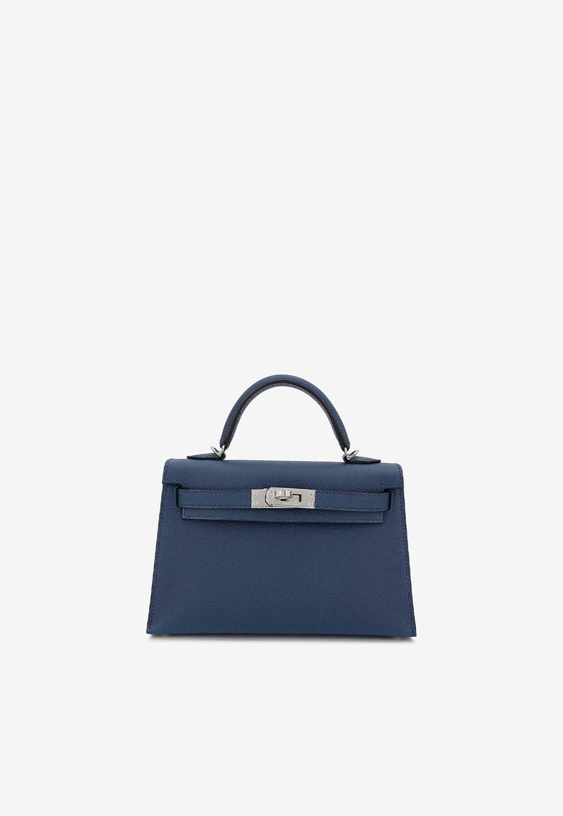 Hermès Mini Kelly II 20 in Bleu de Prusse Epsom with Palladium Hardware