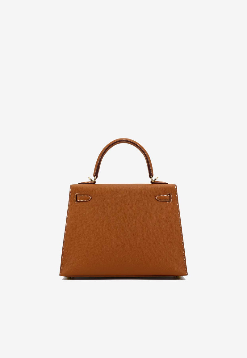 Hermès Kelly 25 in Gold Epsom Leather with Gold Hardware