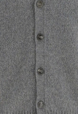 AMI PARIS V-neck Buttoned Cardigan Gray HKC127_005_055