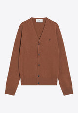 AMI PARIS Ami De Coeur Cashmere Cardigan Brown HKC363005_AMI-216