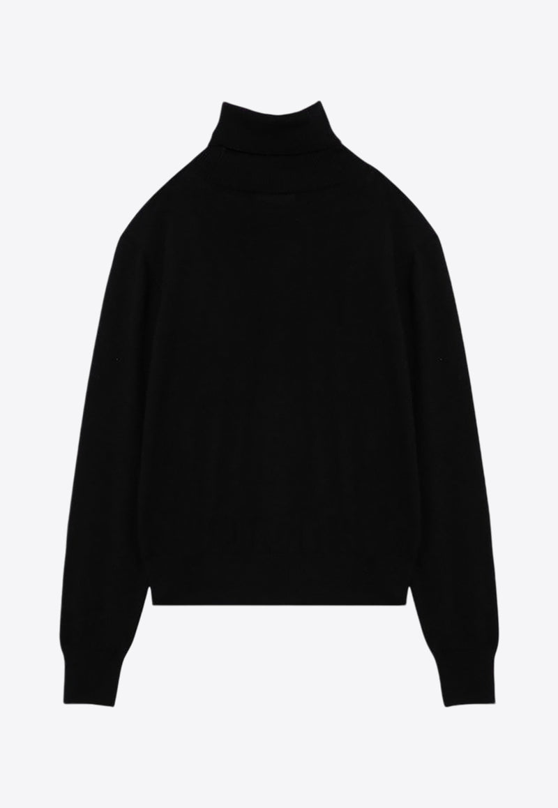 AMI PARIS Ami De Coeur Turtleneck Sweater Black HKS411KN0025/P_AMI-001