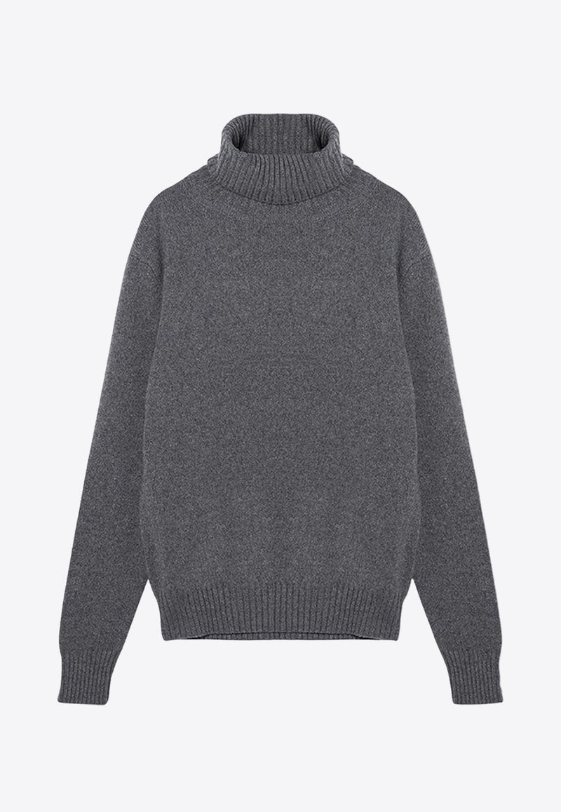AMI PARIS Cashmere Turtleneck Sweater Gray HKS457005/P_AMI-052