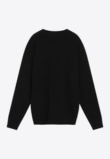 AMI PARIS Ami De Coeur Wool Sweater Black HKS826001/R_AMI-009