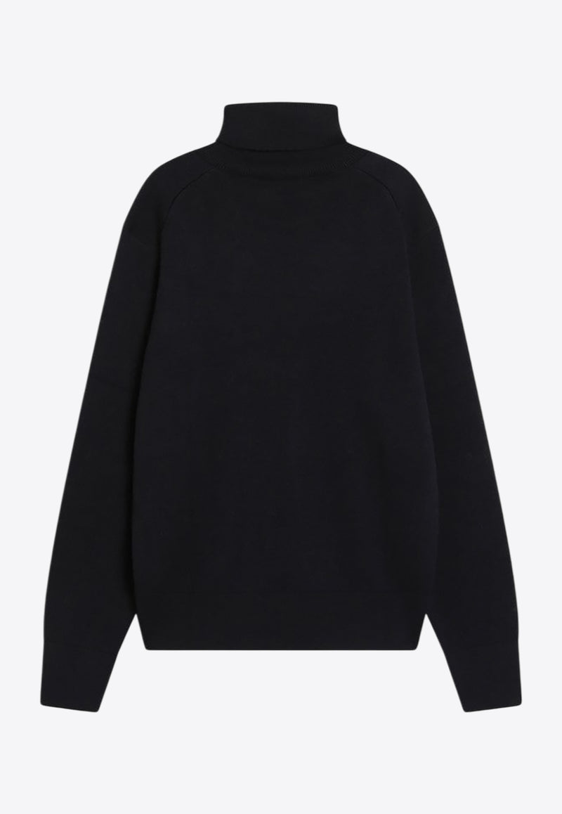 AMI PARIS Ami De Coeur Wool Turtleneck Sweater Navy HKS827001/R_AMI-414