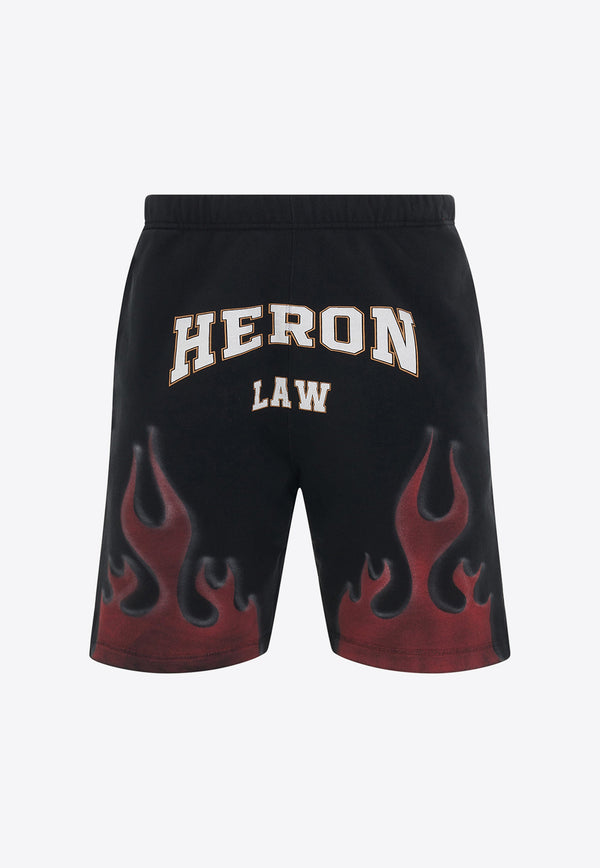 Heron Preston Heron Law Flames Sweat Shorts HMCI011S23JER0041025BLACK MULTI