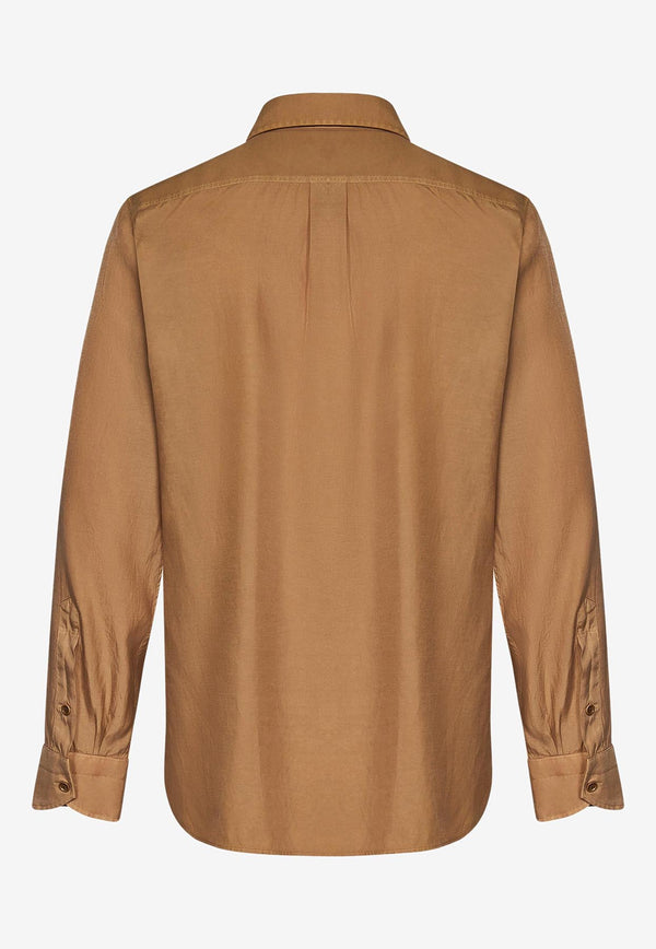 Tom Ford Long-Sleeved Shirt HME001-FMG002S24 JB783 Brown