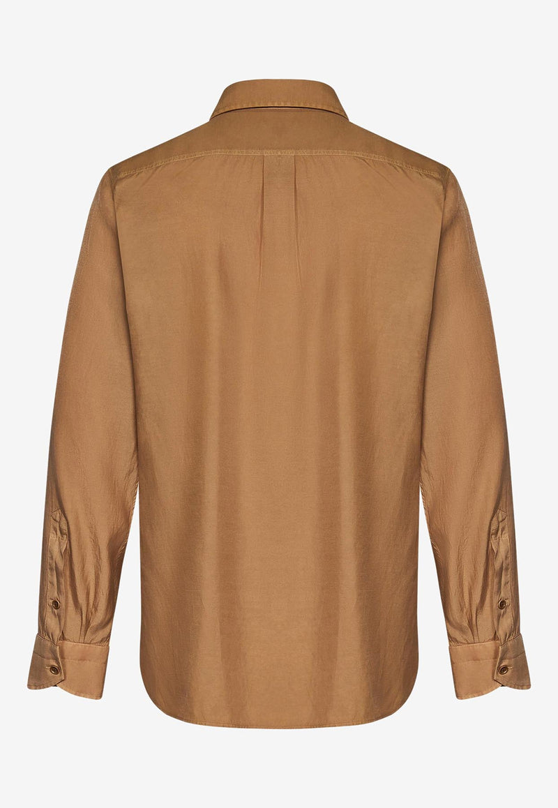 Tom Ford Long-Sleeved Shirt HME001-FMG002S24 JB783 Brown