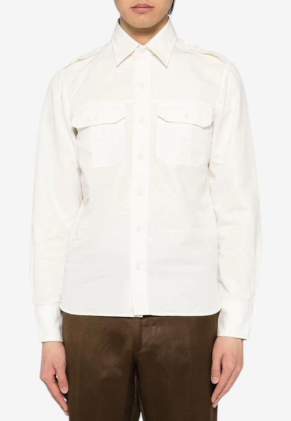 Tom Ford Long-Sleeved Shirt HME005-FMC207S25 AW004 White