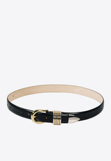 Déhanche Hollyhock Leather and Mixed Metal Belt Black HOLLY-MM_BLACK