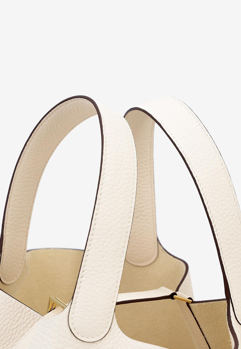 Hermès Picotin Lock 18 Tote Bag in Craie Clemence with Gold Hardware Craie HPL18TBCCGH
