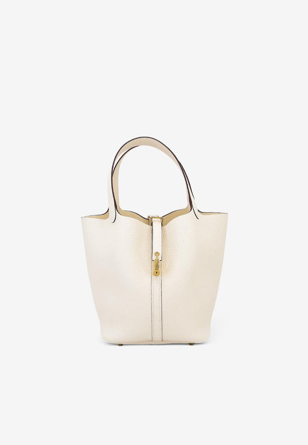 Hermès Picotin Lock 18 Tote Bag in Craie Clemence with Gold Hardware Craie HPL18TBCCGH