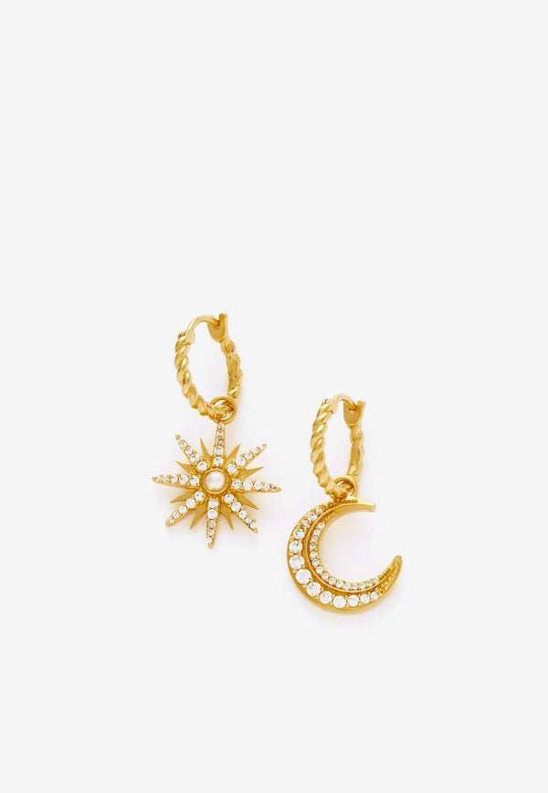 Missoma Jewellery X Harris Reed Moonlight Charm Earrings Gold HR-G-E2-WP-CZGOLD