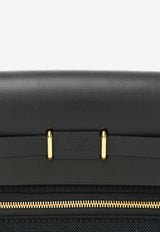 Mini Herbag Zip Retourne 20 in Black Canvas and Fauve Hunter with Gold Hardware