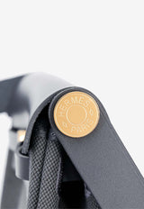 Mini Herbag Zip Retourne 20 in Ardoise Canvas and Hunter with Gold Hardware