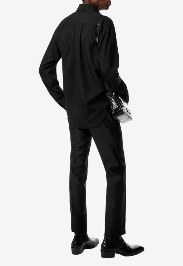 Tom Ford Long-Sleeved Silk-Blend Shirt HSBC05-SYS02 LB999