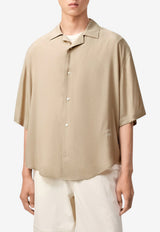 AMI PARIS Ami De Coeur Short-Sleeved Boxy Shirt Beige HSH830.VI0036_BEIGE