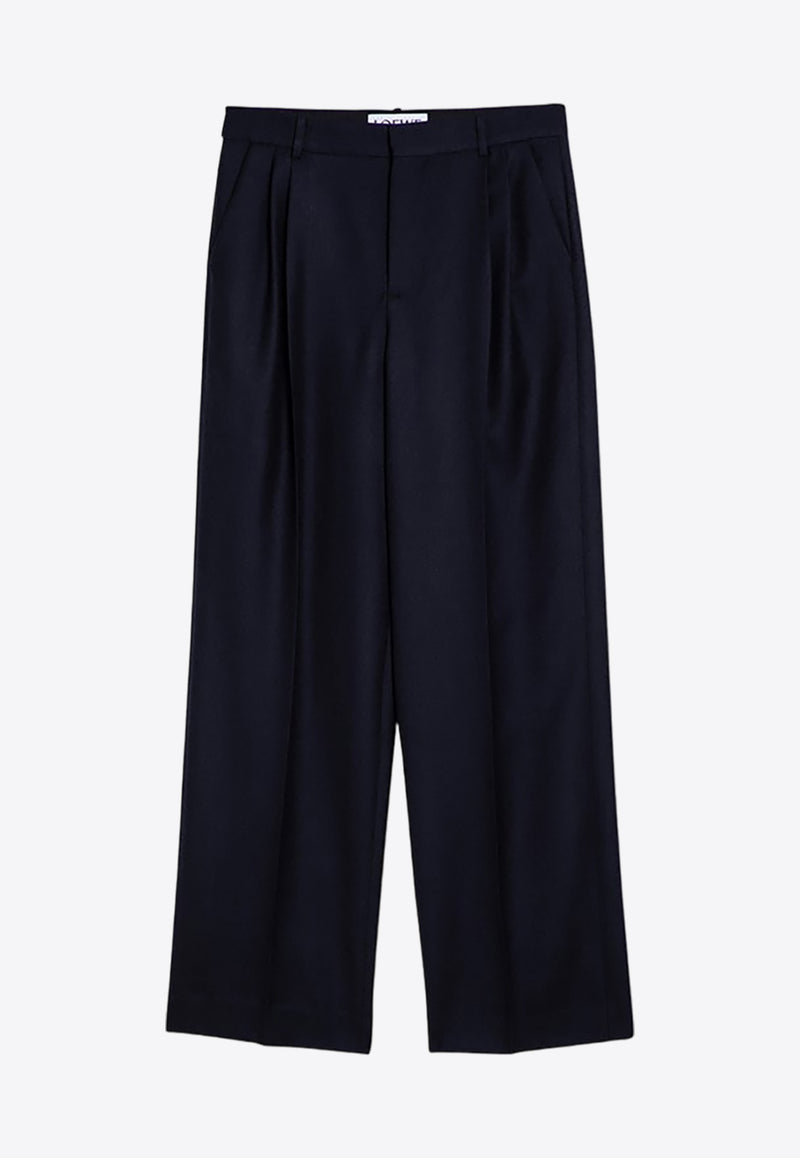 Loewe Straight-Leg Wool Pants Blue HSM1Y04W64WO/P_LOEW-8511