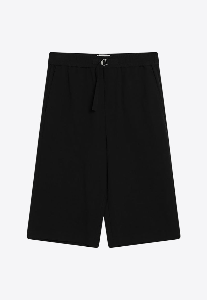 AMI PARIS Bermuda Wide Shorts Black HSO310CO0106/Q_AMI-001