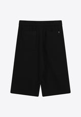 AMI PARIS Bermuda Wide Shorts Black HSO310CO0106/Q_AMI-001