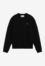 AMI PARIS Ami De Coeur Crewneck Sweatshirt  Black HSW763730/S_AMI-045