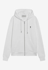 AMI PARIS Ami De Coeur Zip-Up Sweatshirt White HSW765730/S_AMI-100