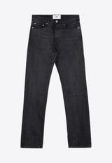 AMI PARIS Logo Patch Faded Jeans Black HTR001CO0037/P_AMI-001