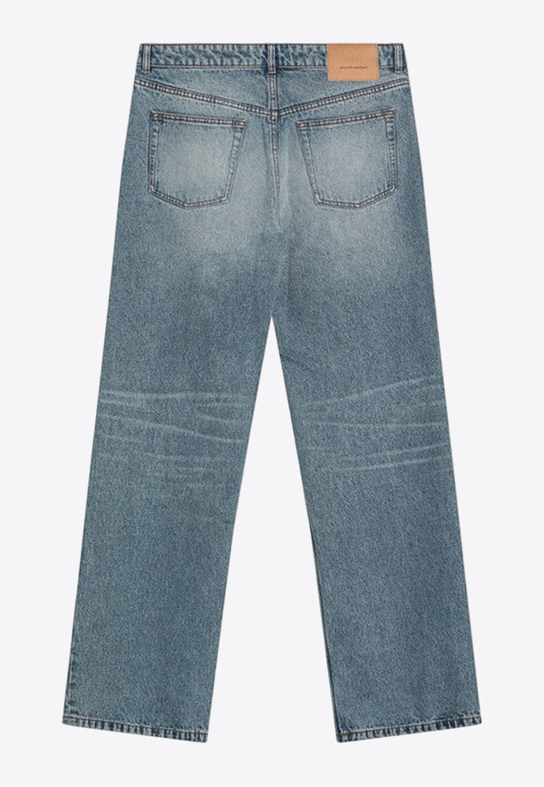 AMI PARIS Wide Faded Jeans Light Blue HTR450DE0046/R_AMI-480