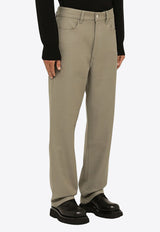 AMI PARIS Straight-Leg Tailored Pants Beige HTR504WV0018/N_AMI-281