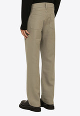 AMI PARIS Straight-Leg Tailored Pants Beige HTR504WV0018/N_AMI-281