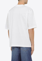 Marni Logo Embroidered Oversized Basic T-shirts - Set of 3 White HUMU0223X3UTCZ68/O_MARNI-00W01