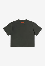 Heron Preston Flaming Lace-Up Crewneck T-shirt HWAA035F23JER0011025BLACK MULTI