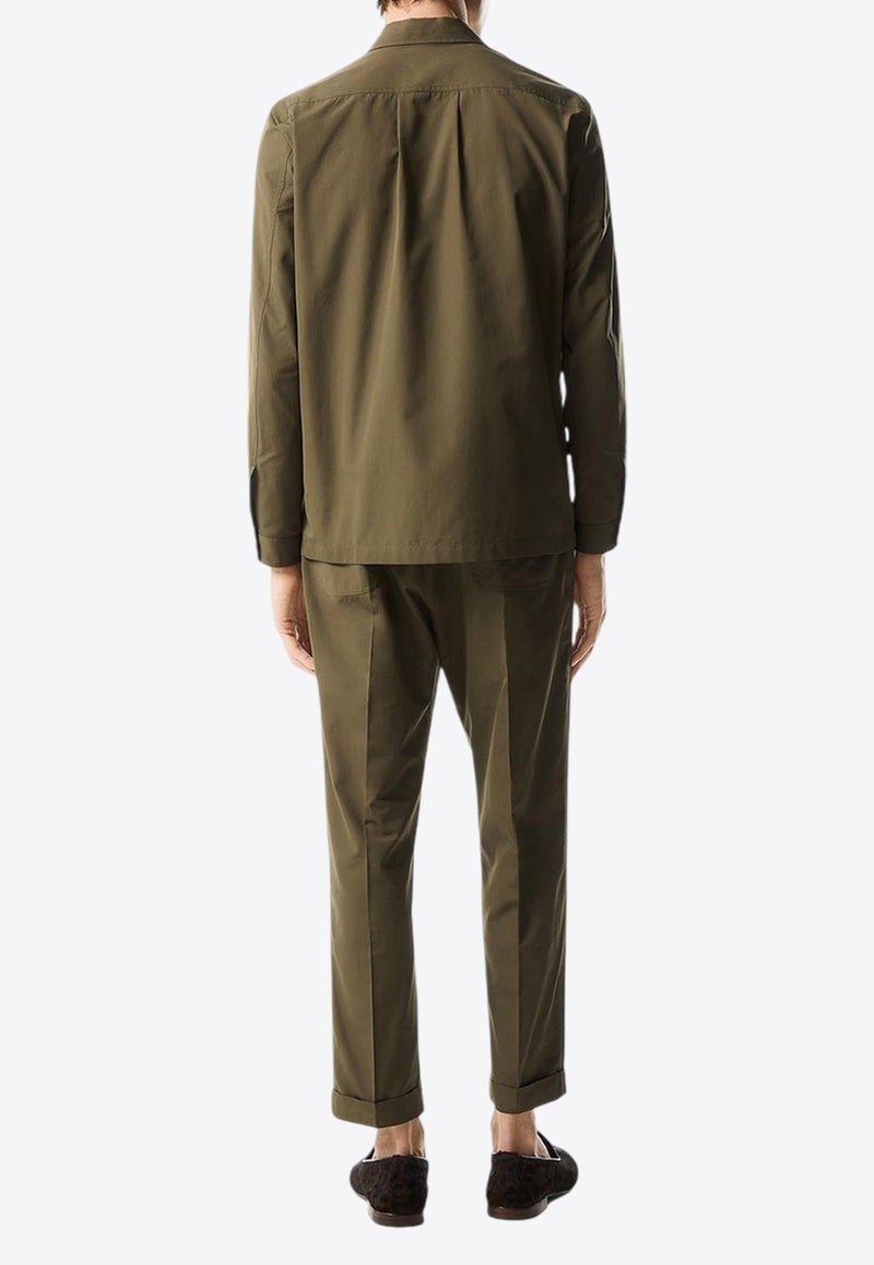 Tom Ford Long-Sleeved Pajama Shirt HXH002-FMC087S24 FG881 Green