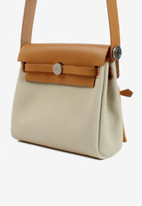 Hermès Mini Herbag Zip 20 in Bleu Riviera Toile and Noir Hunter Leather with Palladium Hardware MHZ20IBTANSHLWPH