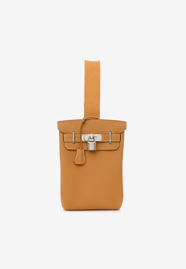 Hermès Hac A Dos PM Backpack in Naturel Sable Togo with Palladium Hardware