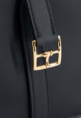 Halzan 22 in Black Swift Leather with Gold Hardware