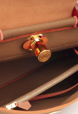 Hermès Herbag Zip 31 in Alezan Toile and Fauve Hunter with Gold Hardware