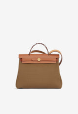 Hermès Herbag Zip 31 in Alezan Toile and Fauve Hunter with Gold Hardware