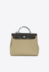 Hermès Herbag 31 in Trench Toile and Ebene Hunter Leather with Palladium Hardware