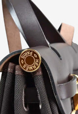 Herbag 31 in Ebene Toile and Vache Hunter Leather with Gold Hardware